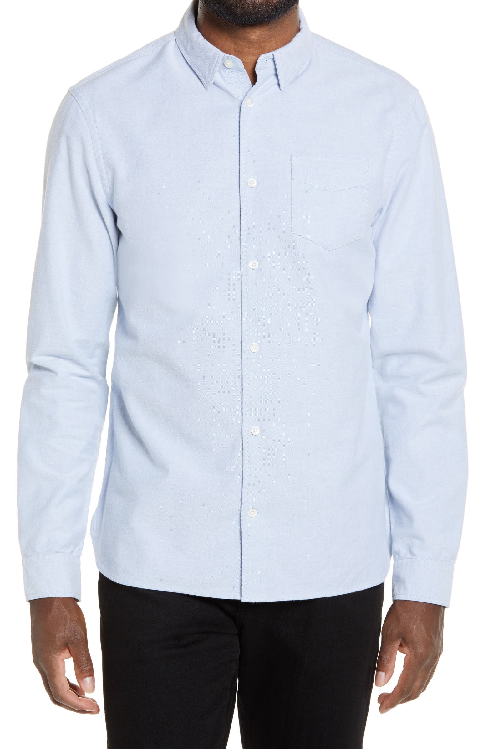 GILT,AllSaints, AllSaints Light Blue Oxford Shirt, Blue, Small-38-TagS