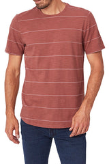 Paige Mauve Stripe Crewneck Short Sleeve Tee