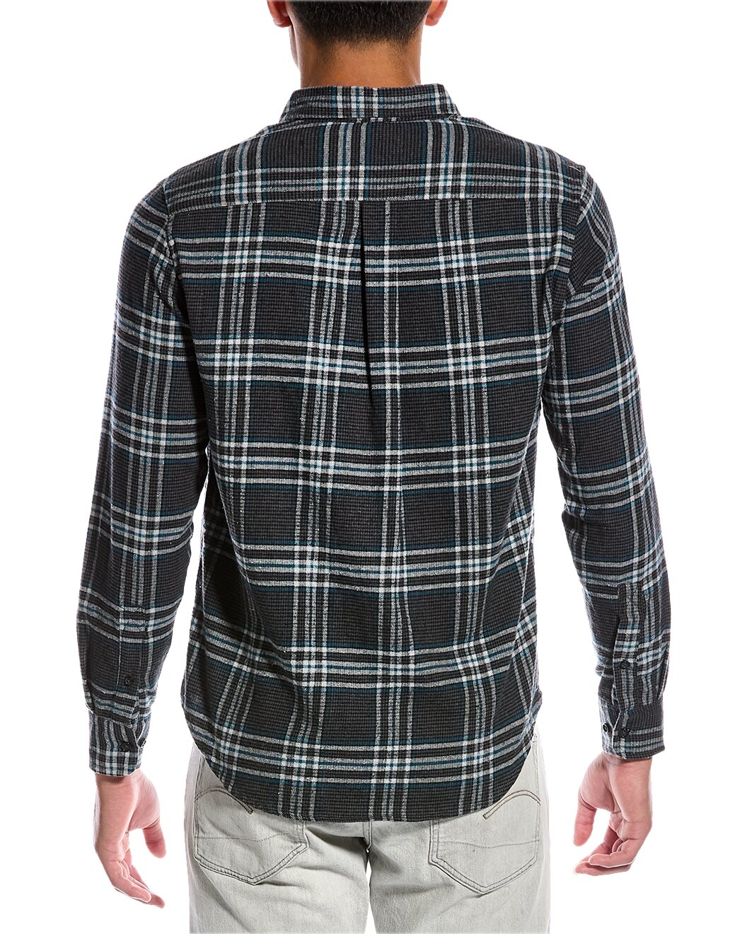 Other,Heritage by Report Collection, Report Collection Heritage Grey/Blue Flannel Shirt, Grey, Small-41-TagSLarge-47-TagL