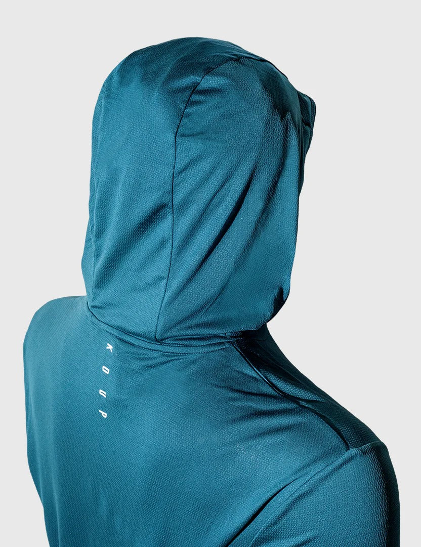 Brand Partner,Koup, Koup Teal Performance Base Layer Hoodie, Blue, Small-38-TagS