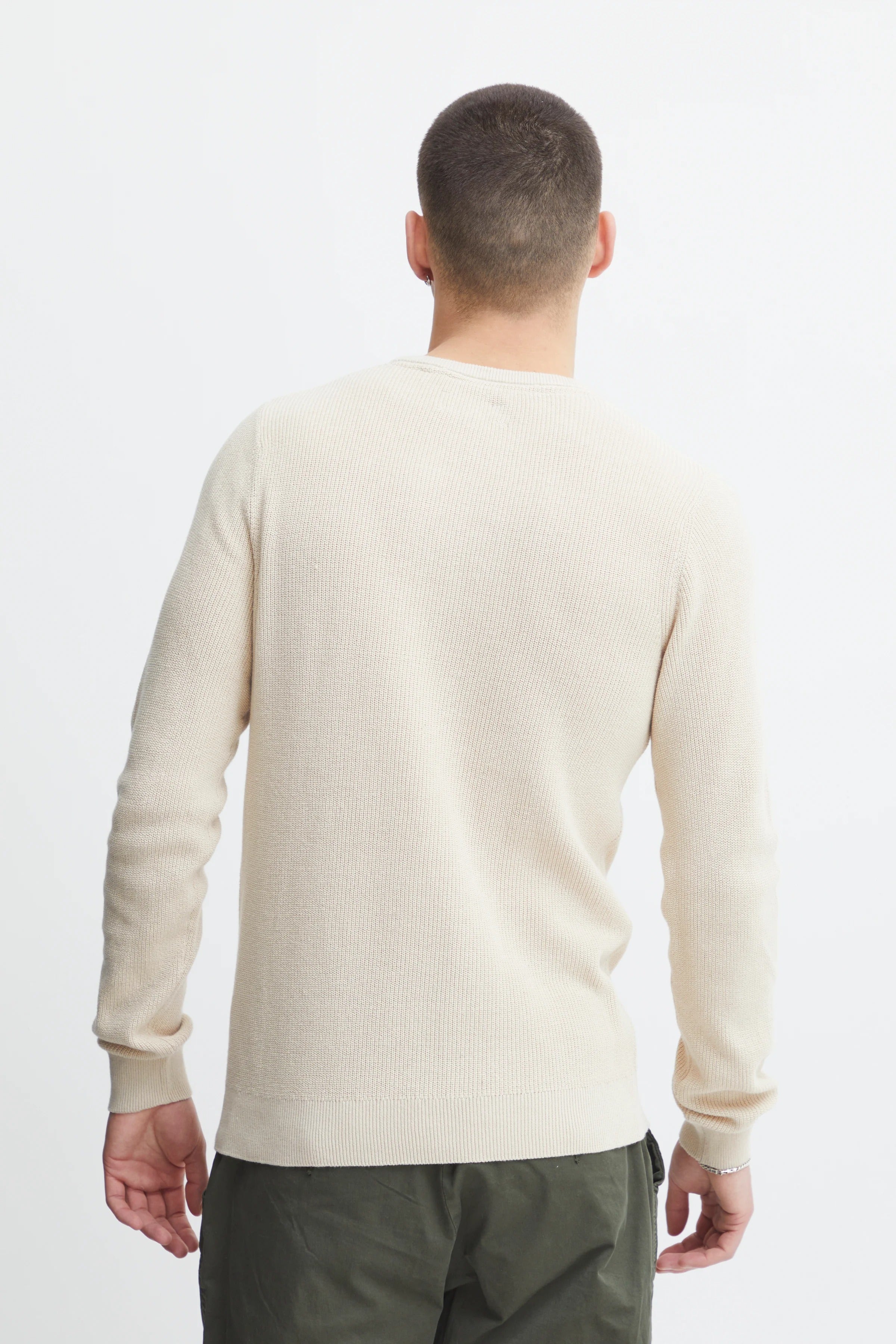 Other,Blend, Blend Cream Codford Knit Crewneck Sweater, Cream, Extra Large-46-TagXXL