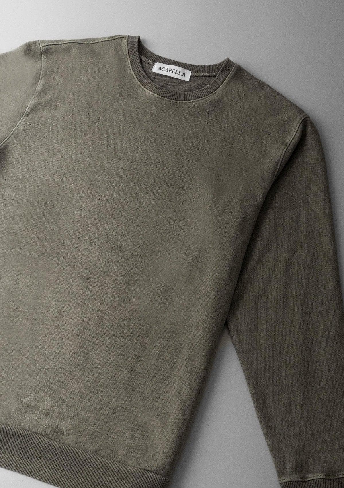 Brand Partner,Acapella, Acapella Military Green Long Sleeve Sweatshirt, Green, Small-41-TagS