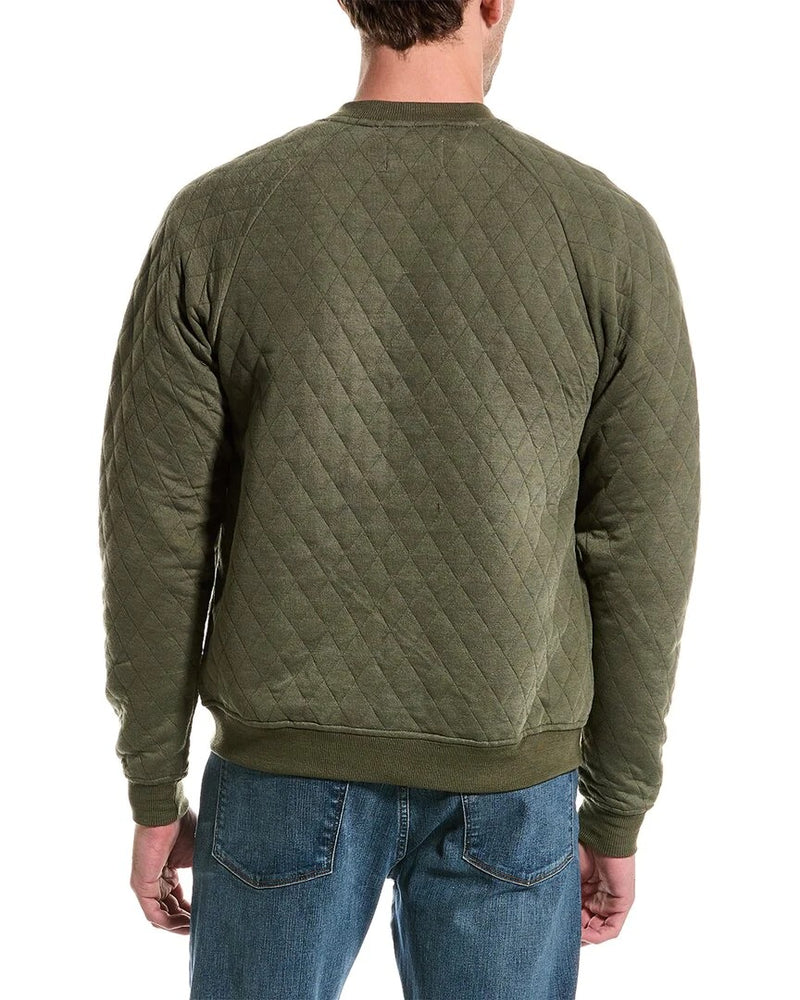 Sovereign Code Olive  Diamond Quilted Princeton Cardigan