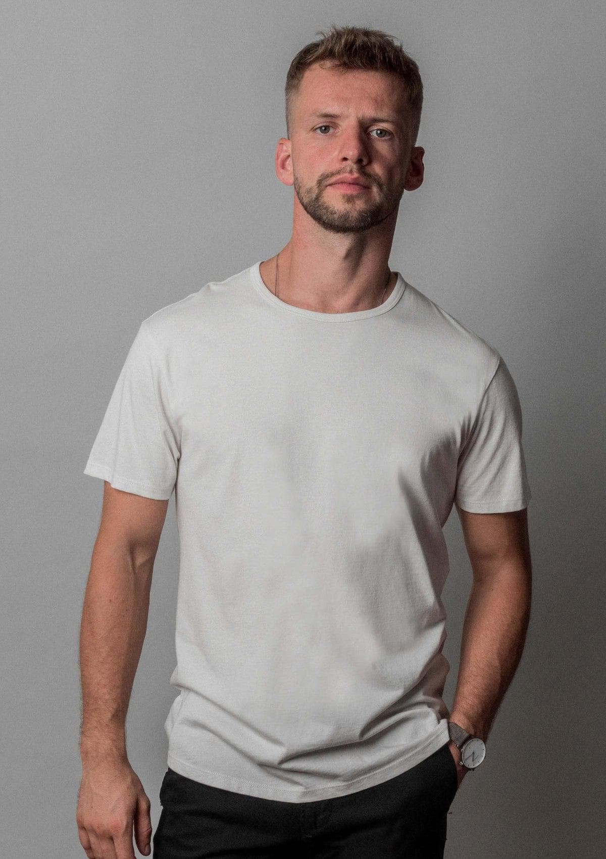 Brand Partner,Acapella, Acapella Ivory Pima Cotton Tee, White, Small-38-TagS