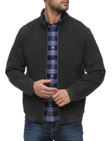 Flag and Anthem Heather Charcoal Quilted Shirt Jacket