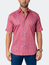 Maceoo Red Abstract Print Short Sleeve Shirt