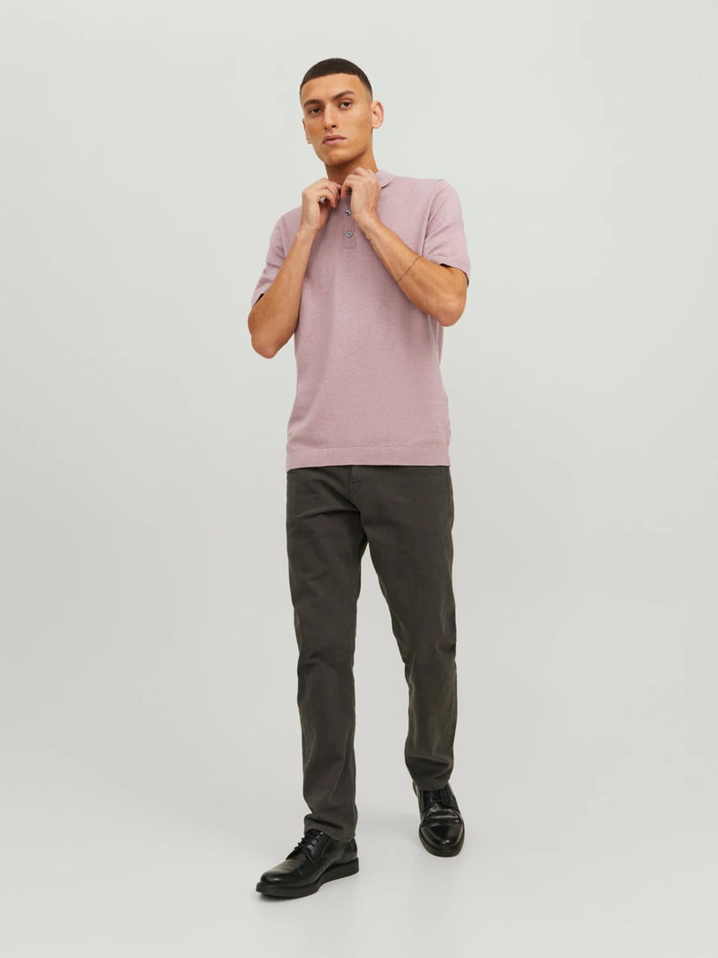 Jack & Jones Mauve Knit Polo