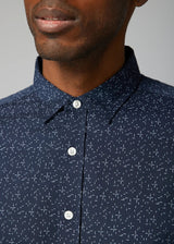 Julian & Mark Navy Geo Print Long Sleeve Button Up Shirt