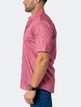 ,Maceoo, Maceoo Red Abstract Print Short Sleeve Shirt, Red, Medium-43-TagM