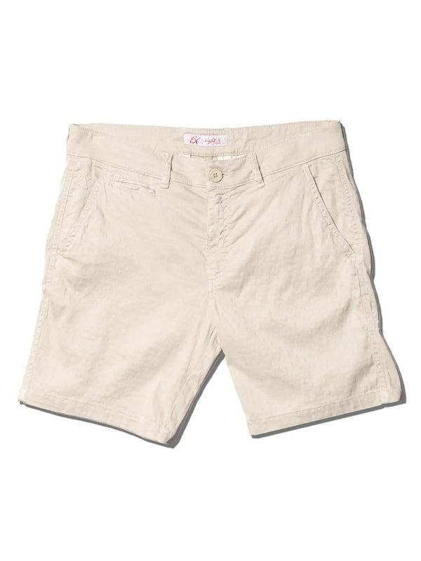 Eight X Beige Textured Jacquard Shorts