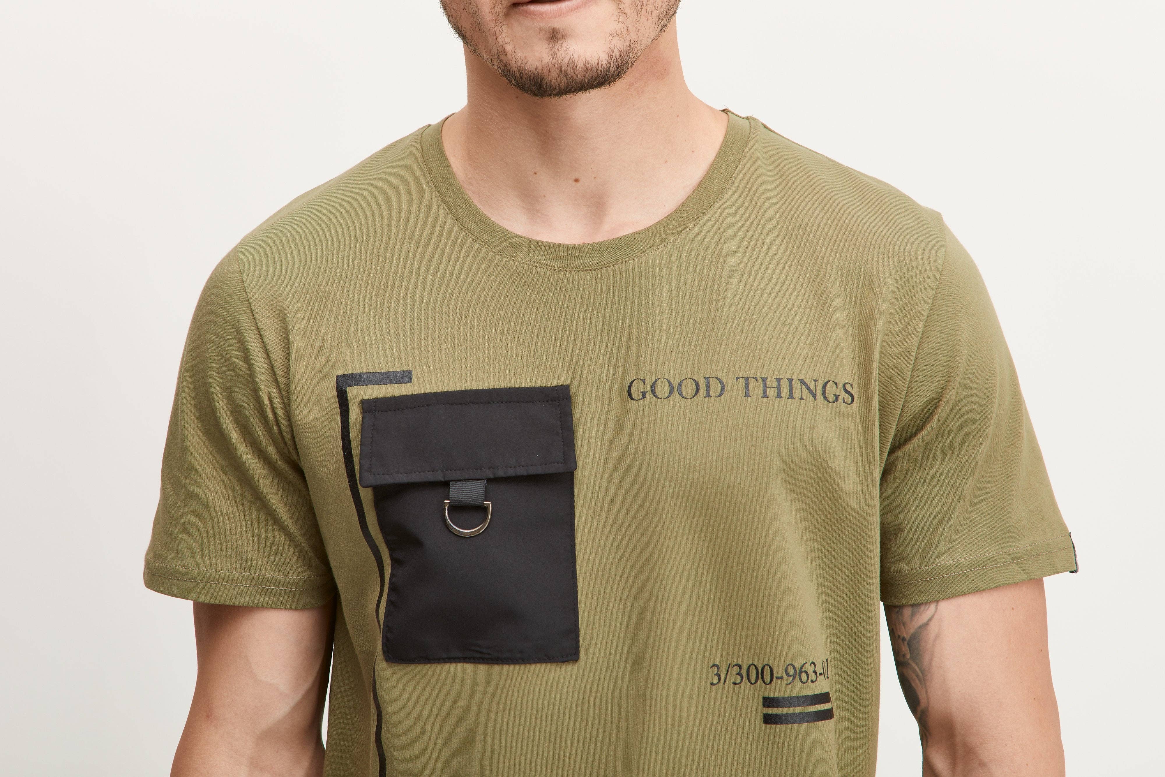 Faire,RNT 23, RNT 23 Olive Green Graphic Tee, Green, Medium-42-TagXLSmall-39-TagS