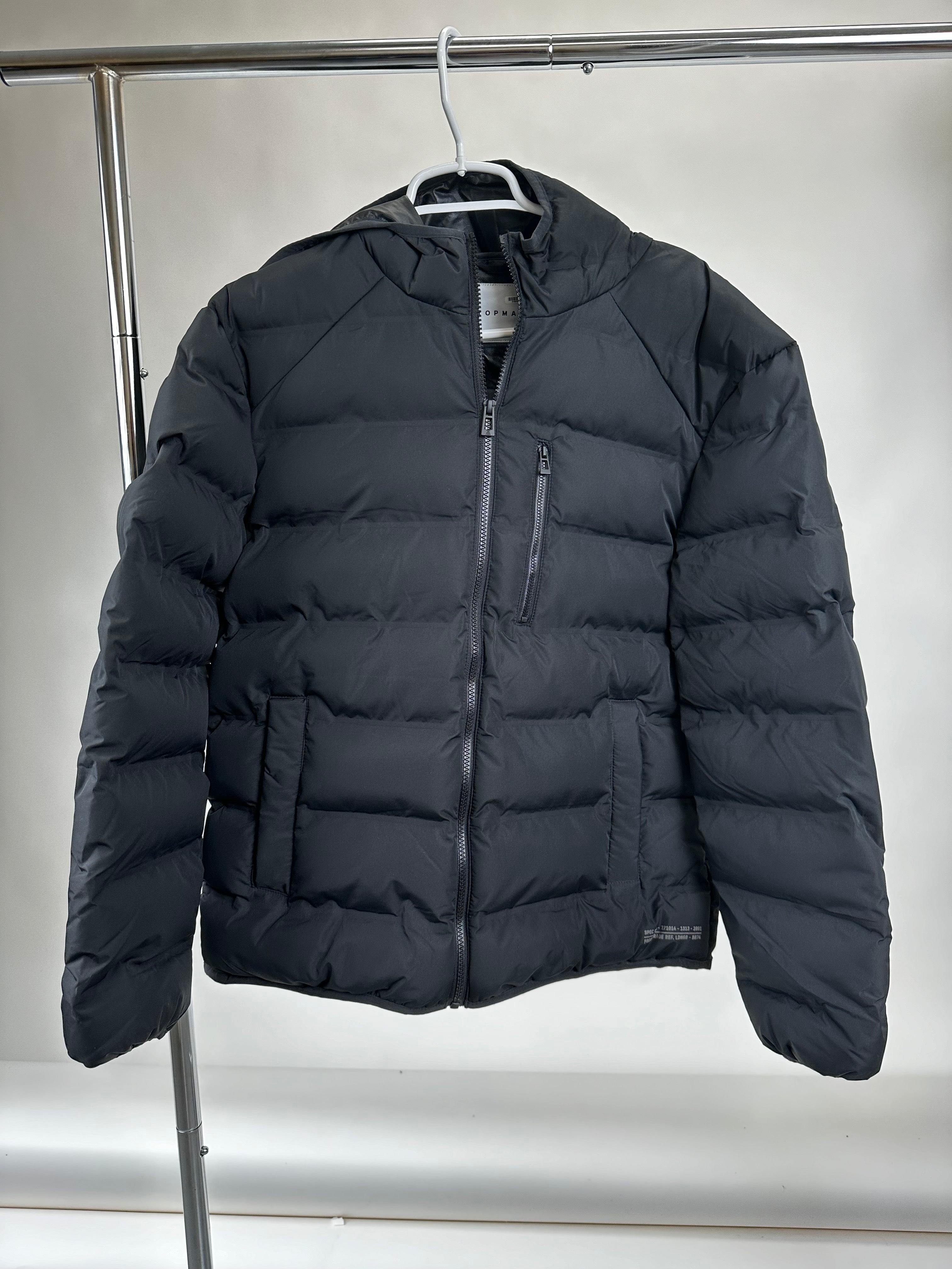 Other,Topman, Topman Black Hooded Puffer Jacket, Black, Medium-46-TagM