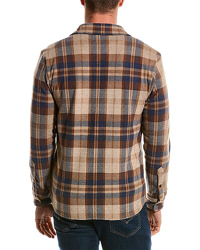 For the Republic Brown/Navy Stretch Flannel Shirt