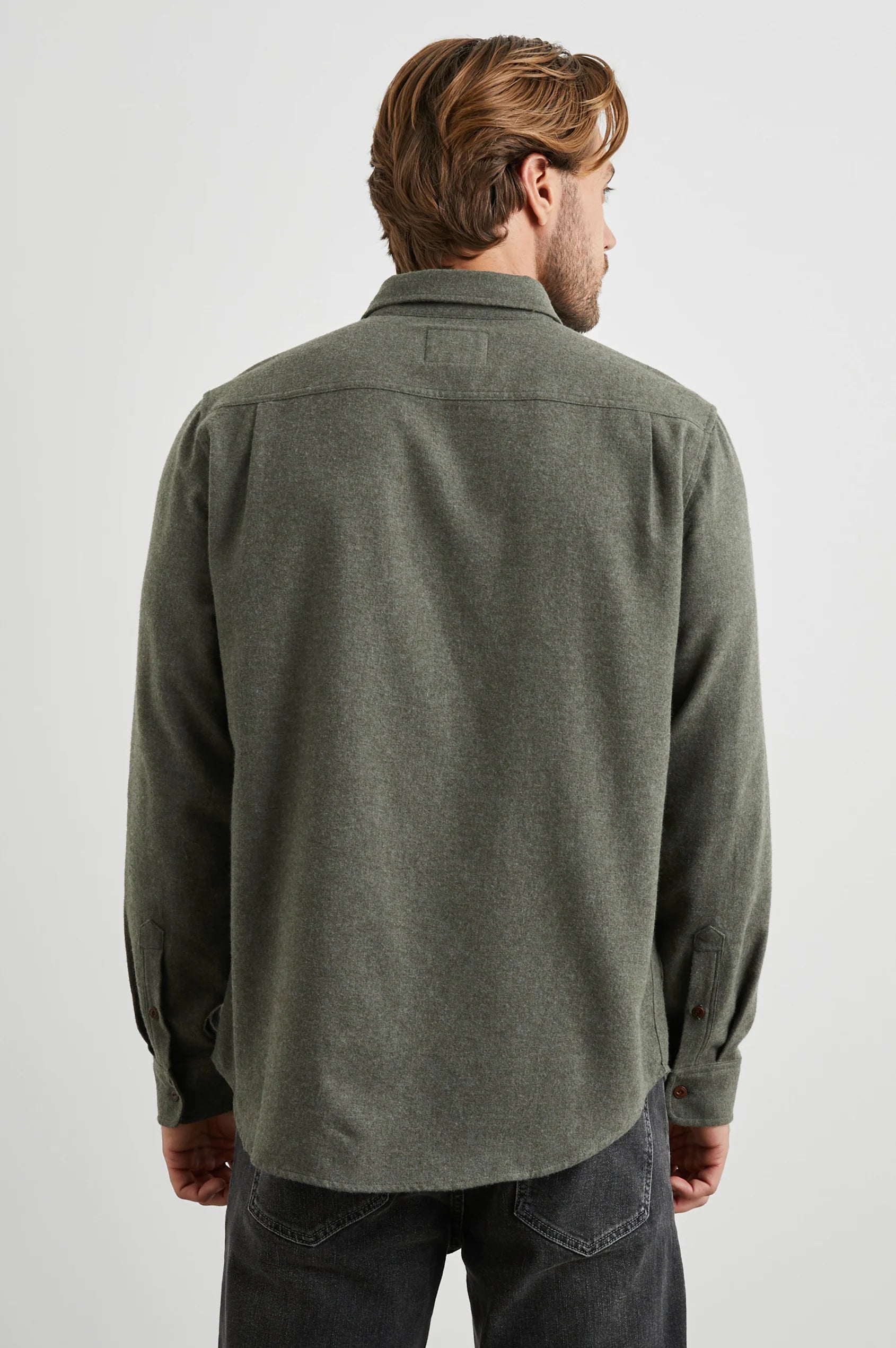 Wholesale,Rails, Rails Olive Solid Flannel Shirt, Green, Medium-45-TagM