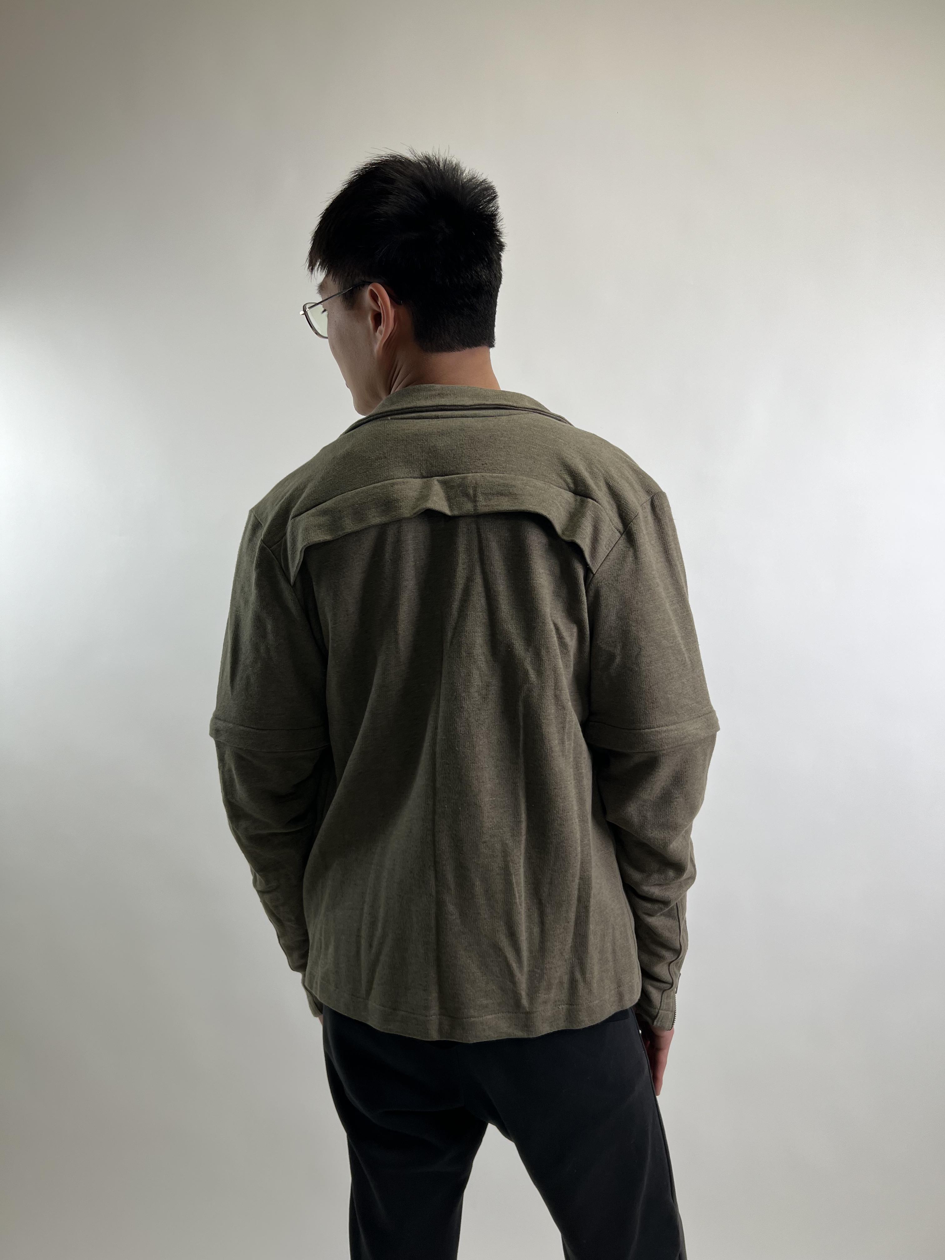 Wholesale,Reesedeluca, Reese De Luca Olive Jacket with Removable Sleeves, Green, Medium-42-TagM