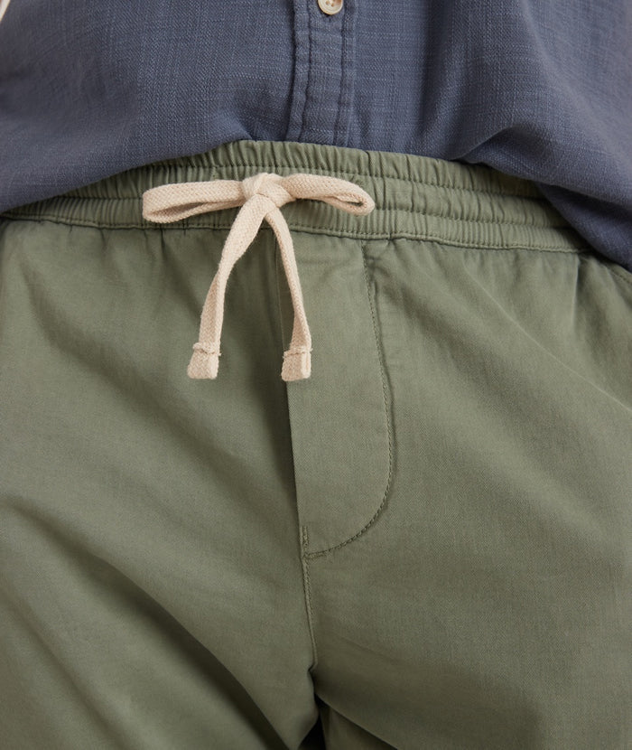 Marine Layer Green Athletic Fit Drawstring Pull On Pant