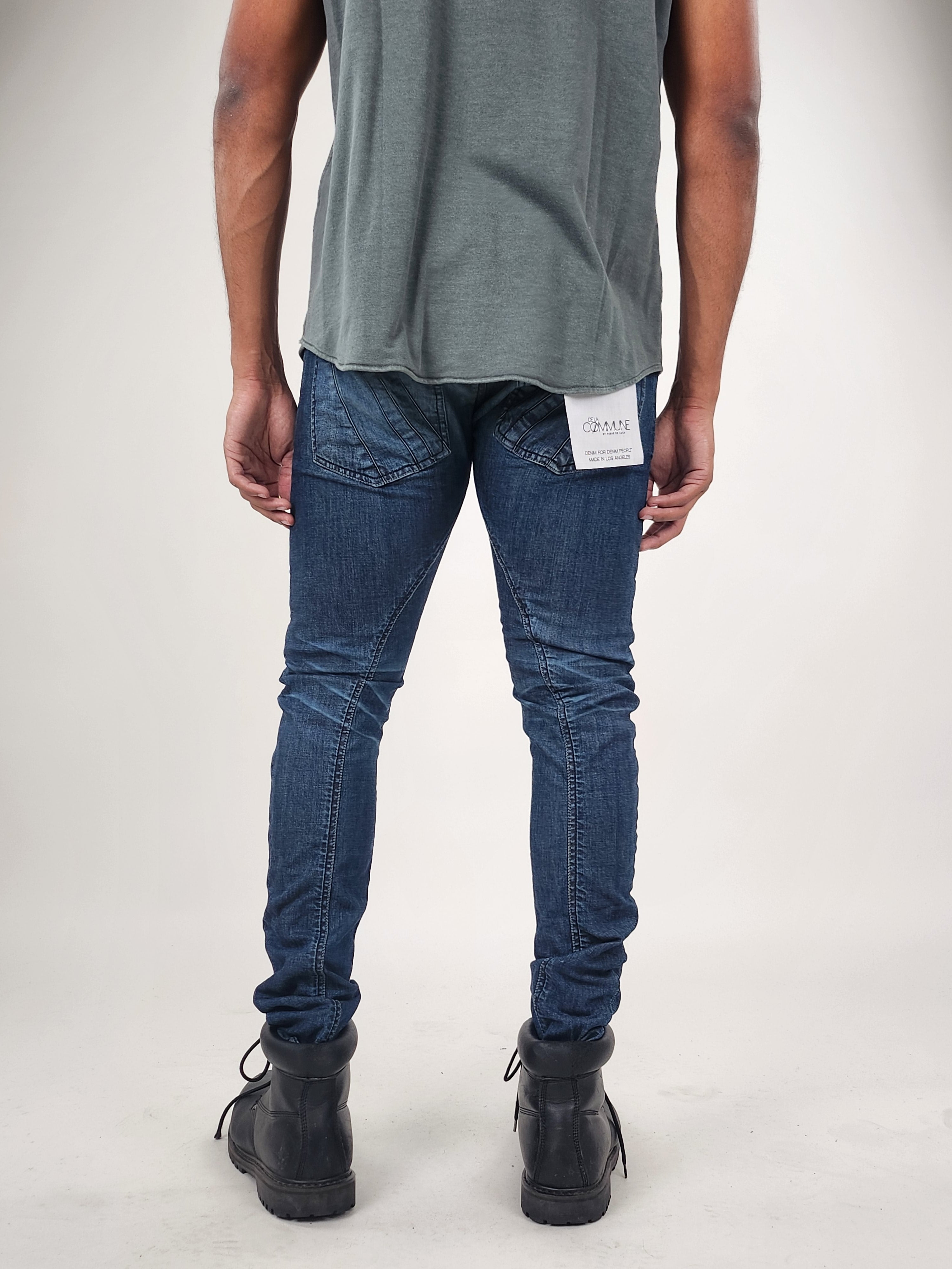 Wholesale,Reesedeluca, Reese De Luca Indigo Skinny Leg Stretch Denim Pants, Blue, 32W-34L-TagM