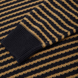 Signal Clothing Navy/Tan Stripe Cotton Sweater