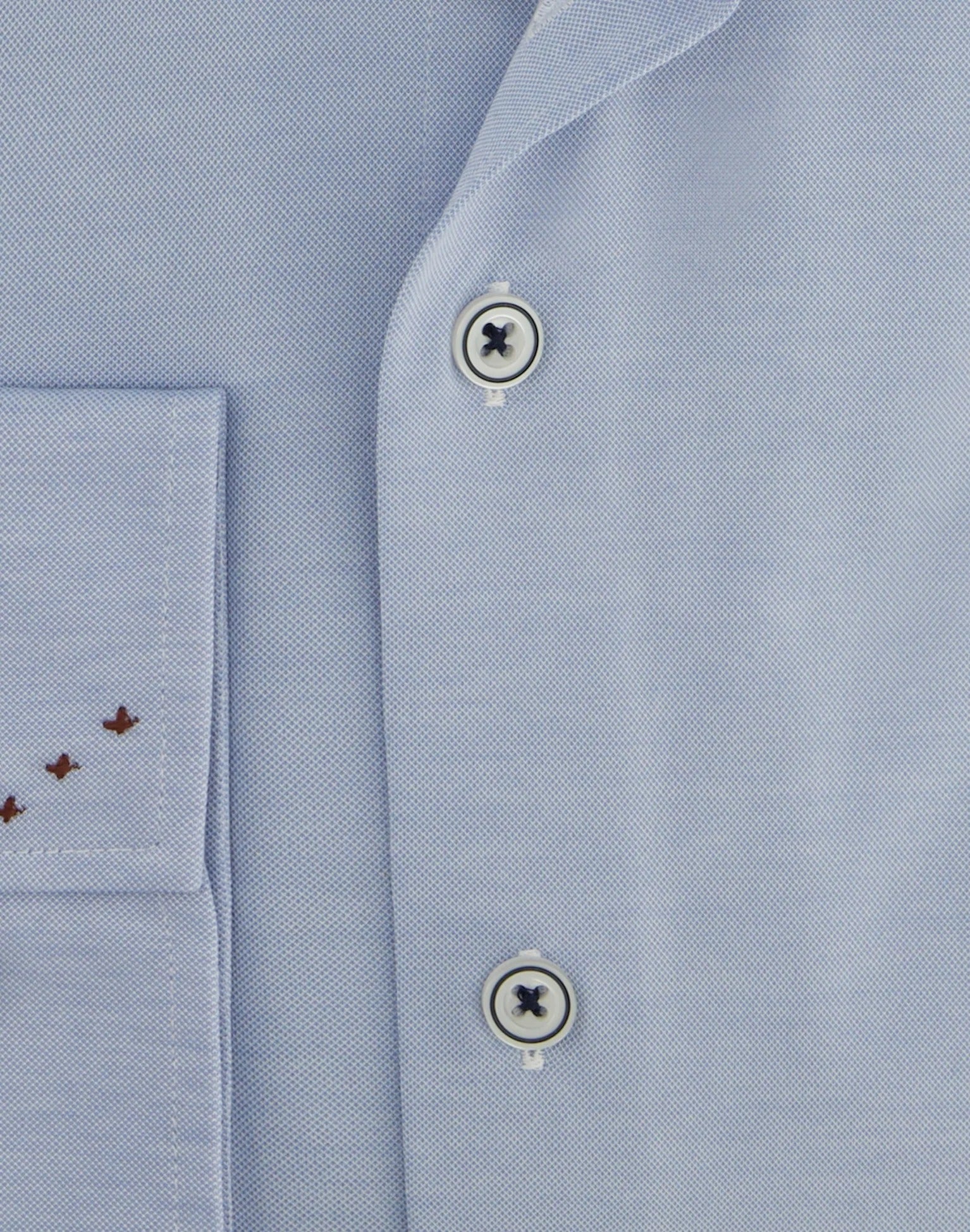 Brand Partner,R2 Amsterdam, R2 Amsterdam Light Blue Knitted Long Sleeve Button Up Shirt, Blue, Small-40-Tag38Extra Large-50-Tag44