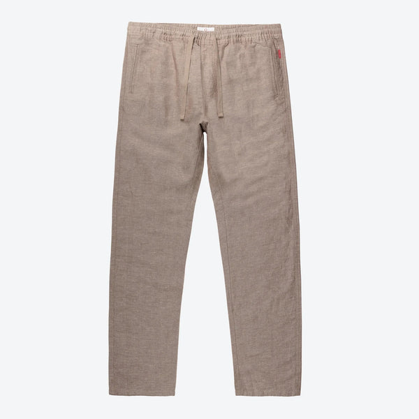 Public Beach Tan Linen Blend Drawstring Pant