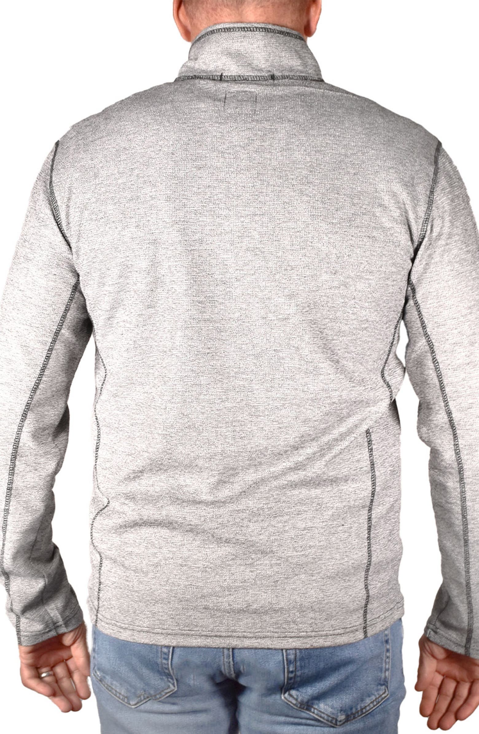 NORDSTROM RACK, Vintage 1946 Grey Pique Qtr Zip, Grey, Medium-40-TagM