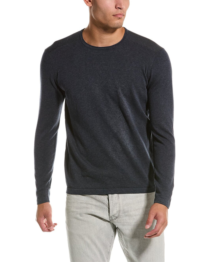 Raffi Charcoal Vanise Yoke Crewneck Sweater