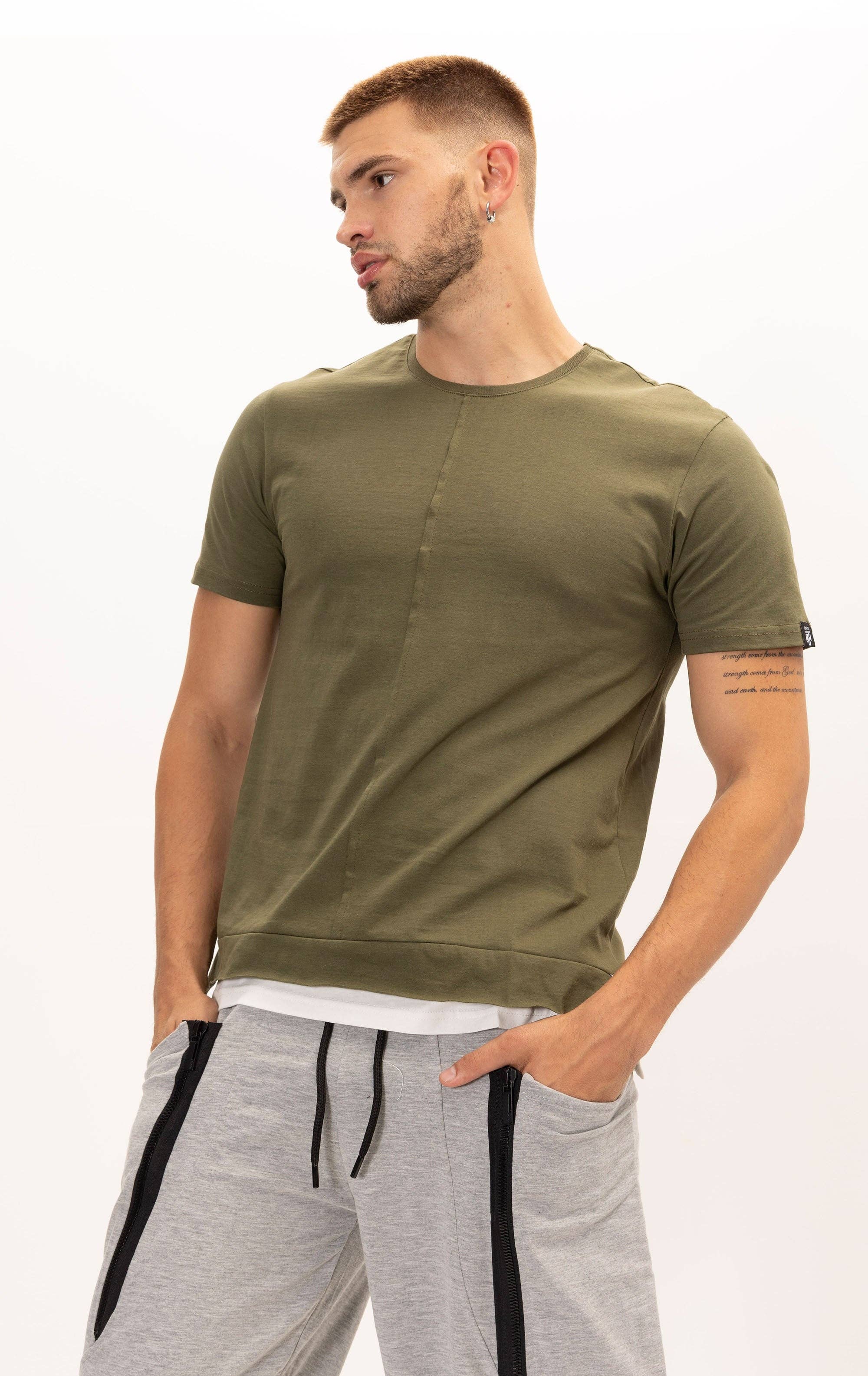 Faire,RNT 23, RNT 23 Green Pure Cotton Tee, Green, Medium-41-TagM