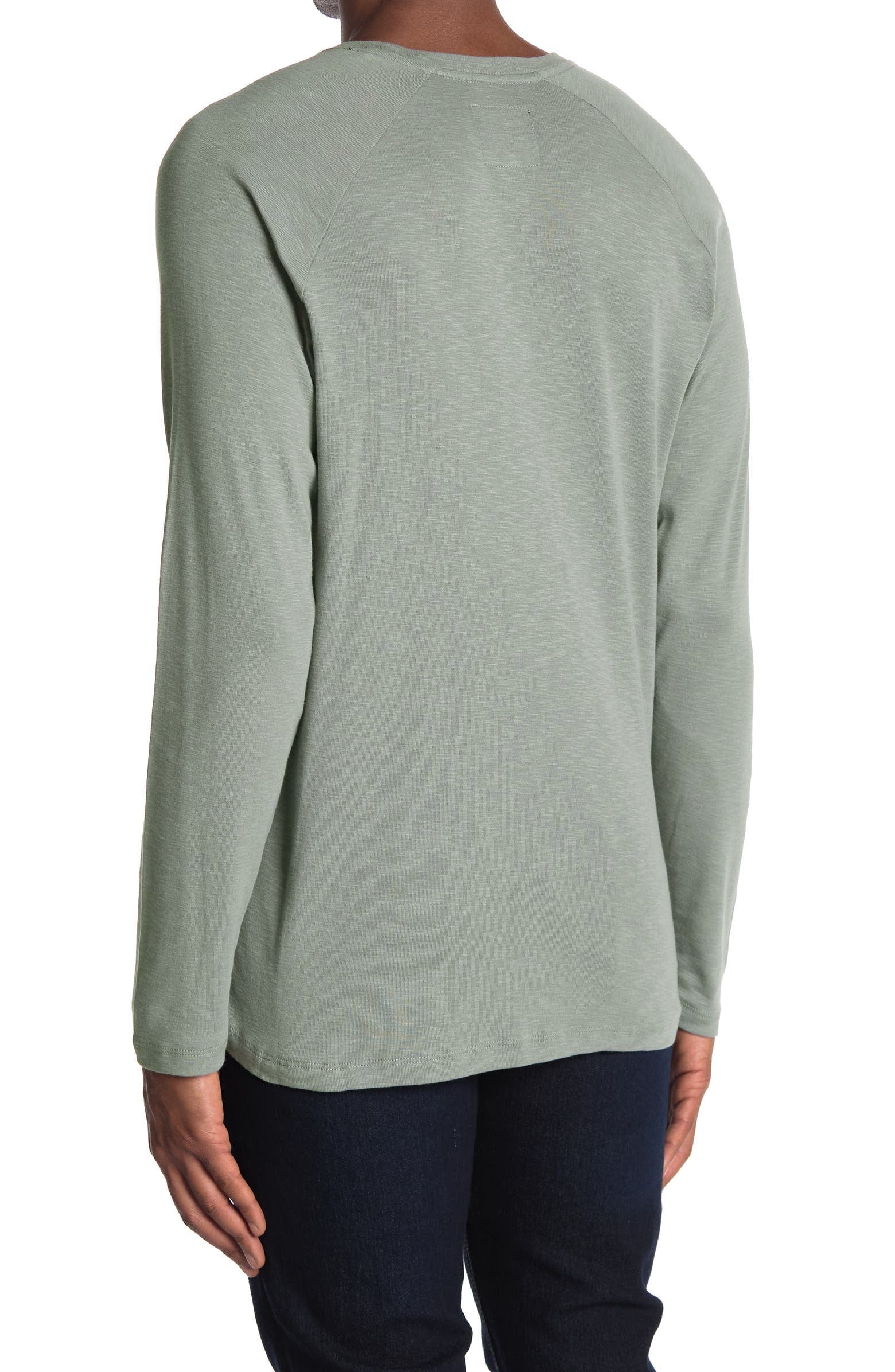 Nordstorm Rack,PTO, PTO Grey Green Knit Long Sleeve T-Shirt, Grey, Medium-38-TagM