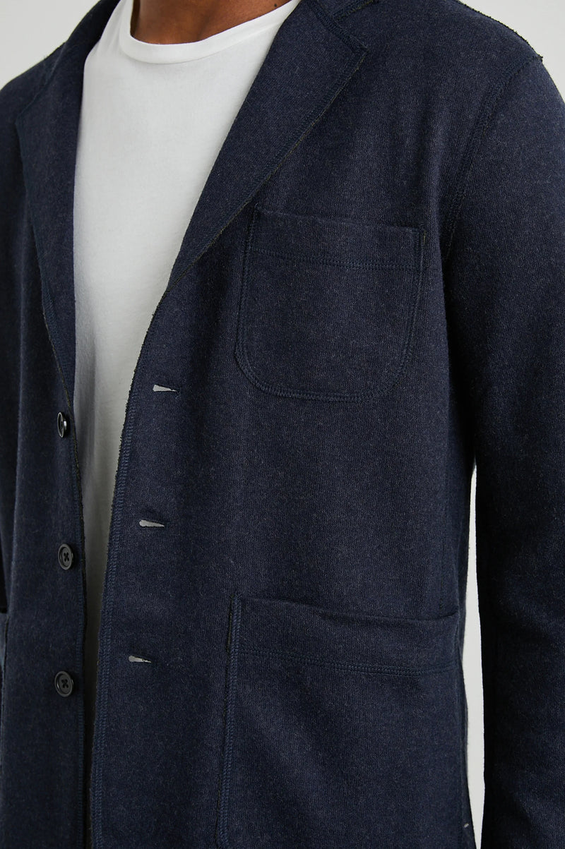 Rails Double Face Knit Navy Blazer