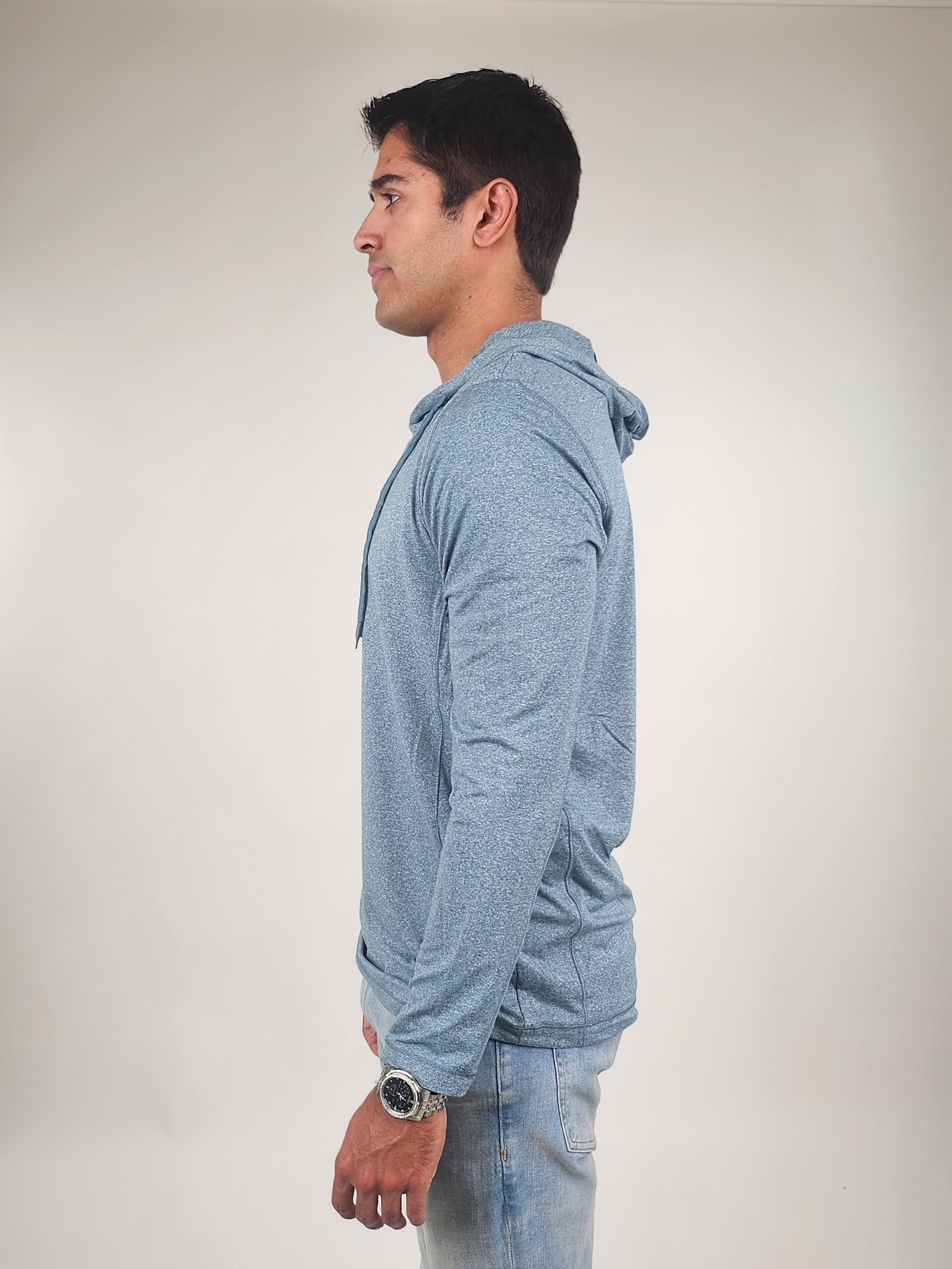 Wholesale,Projek Raw, Projek Raw Blue Long Sleeve Knit Hoodie, Blue, Medium-42-TagM