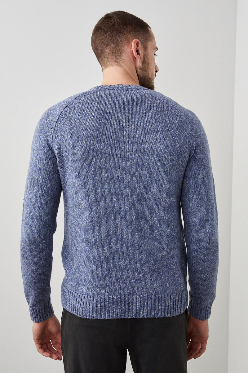 Rails Blue Crewneck Cotton Blend Sweater