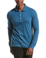 Billy Reid Blue Stripe Polo Shirt