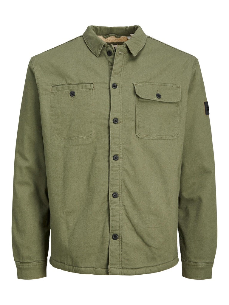 Jack & Jones Olive Sherpa Shacket