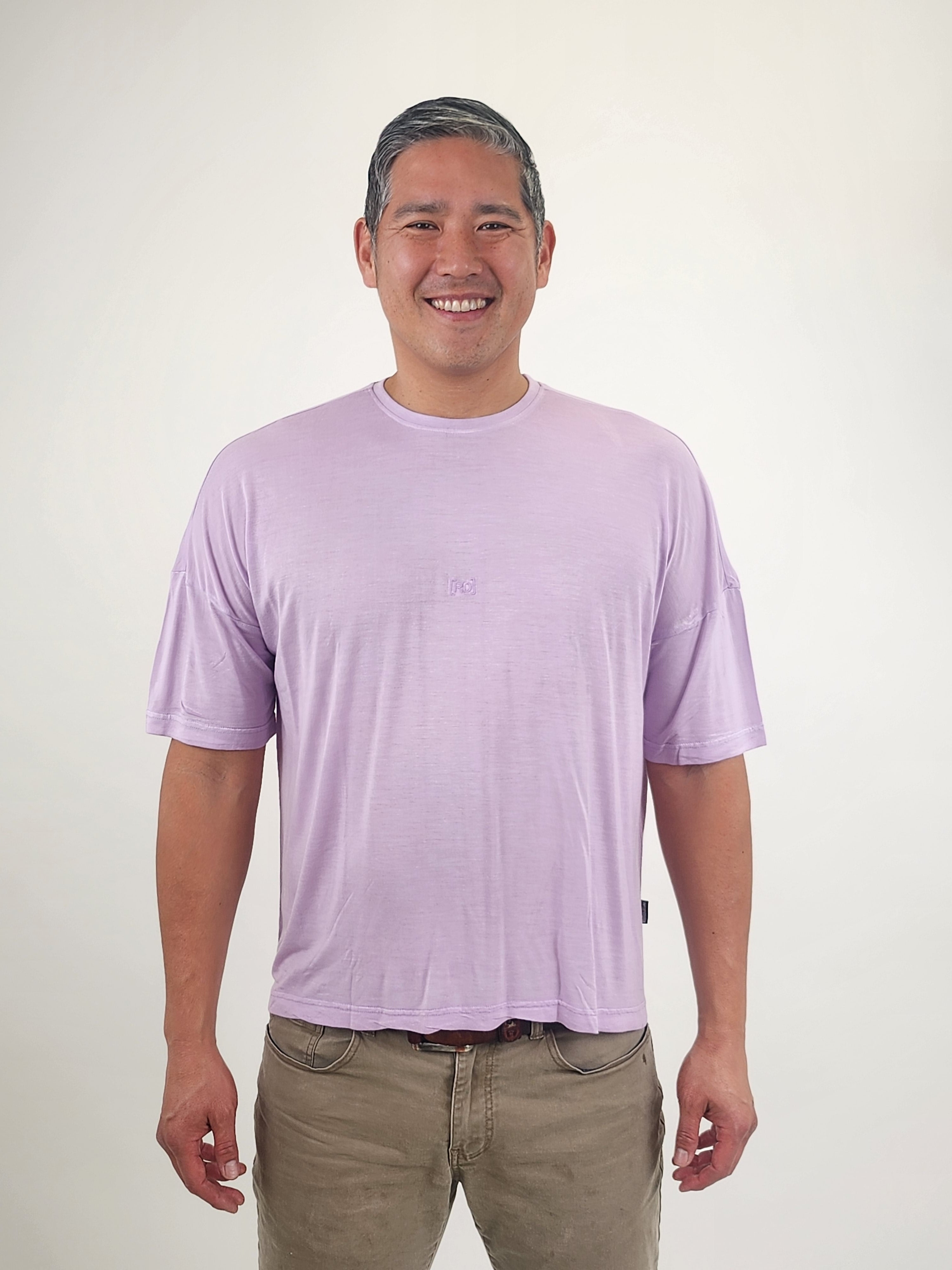 Wholesale,Reesedeluca, Reese De Luca Purple Drop Shoulder Short Sleeve T-Shirt, Purple, Extra Extra Large-54-TagXL