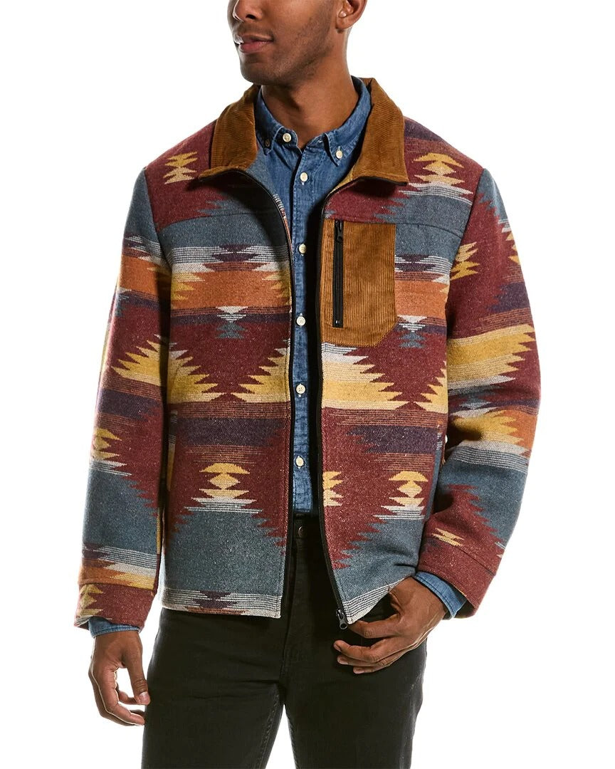 Other,American Stitch, American Stitch Red Multicolor Navajo Print Shacket, Red, Small-46-TagS