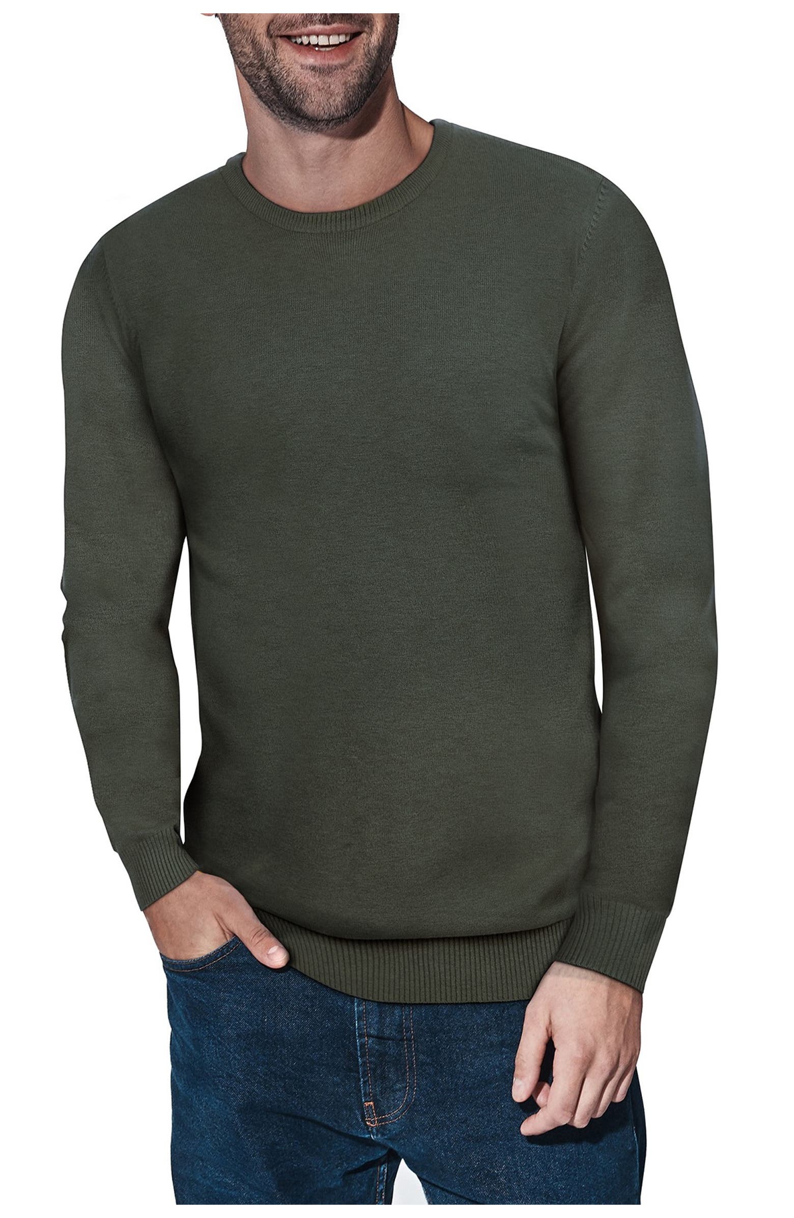 Nordstrom Rack, XRAY Olive Crewneck Sweater, Green, Small-40-TagS