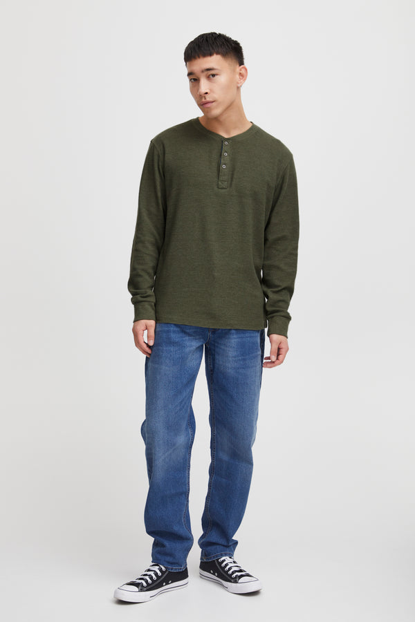 Blend Dusty Olive Long Sleeve Henley