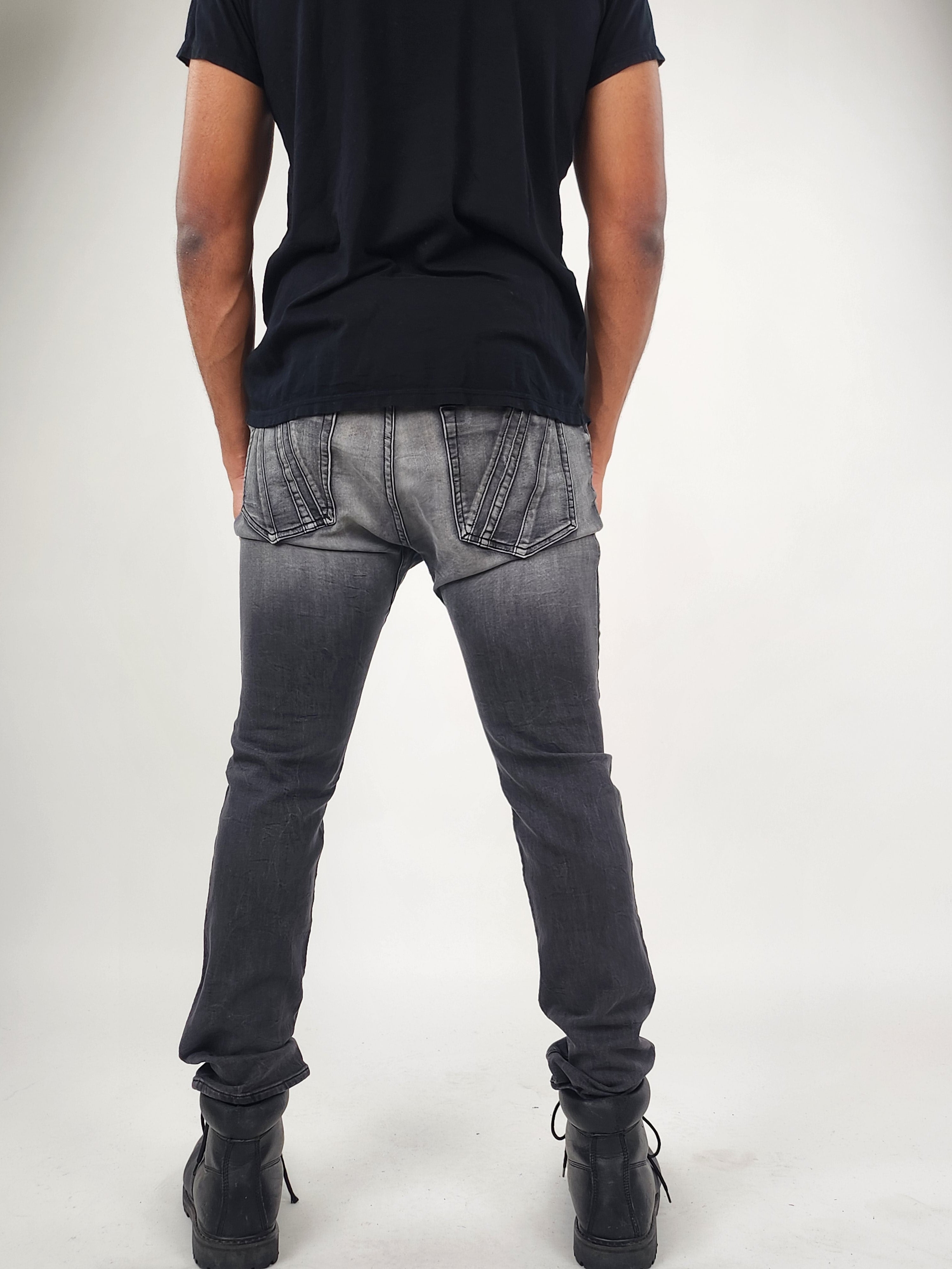 Wholesale,Reesedeluca, Reese De Luca Grey Pant with Drop Crotch and Waist Elastic, Grey, 34W-31L-TagM