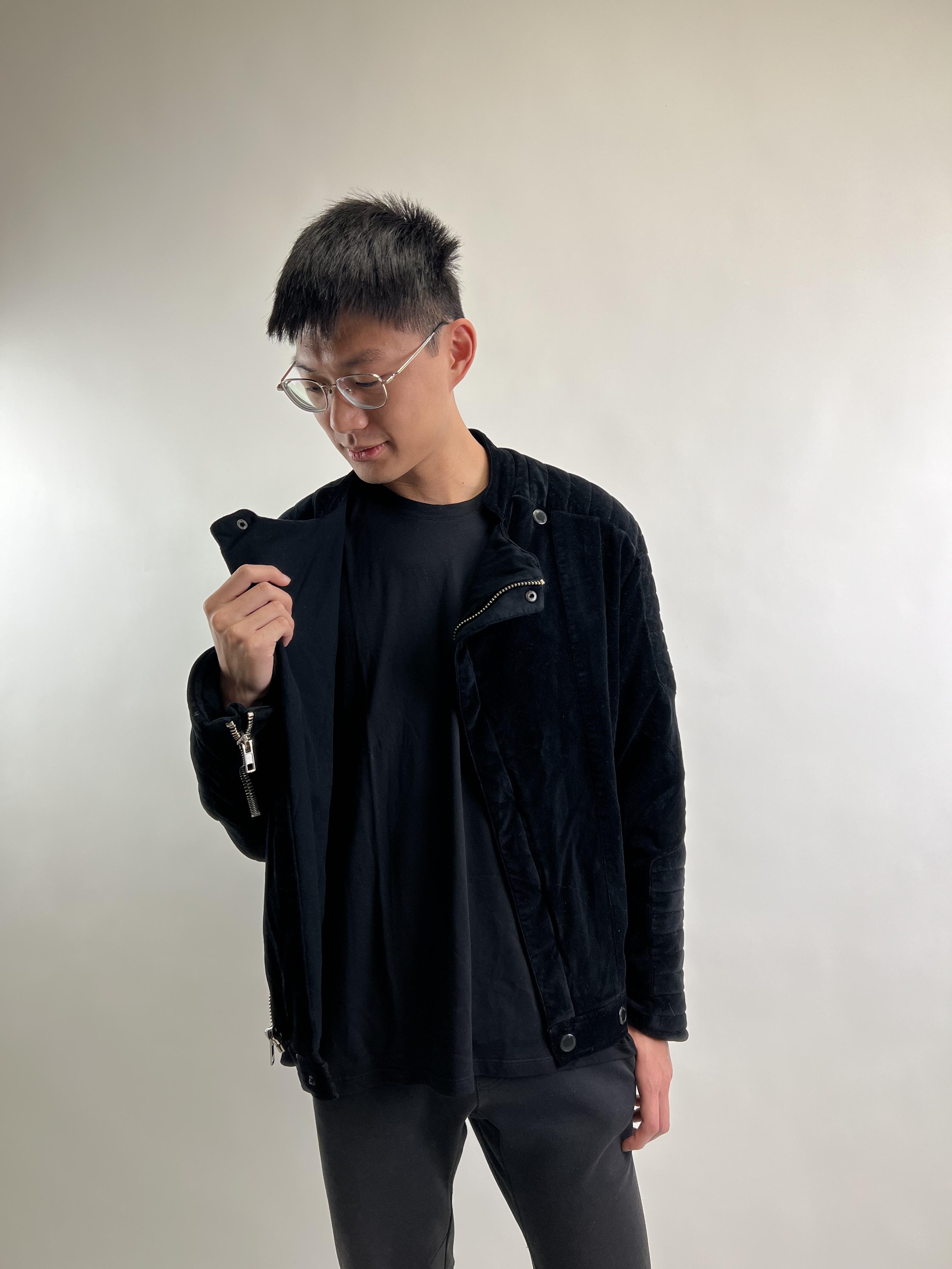 Wholesale,Reesedeluca, Reese De Luca Black Jacket with Padded Shoulder and Sleeves, Black, Medium-42-TagM