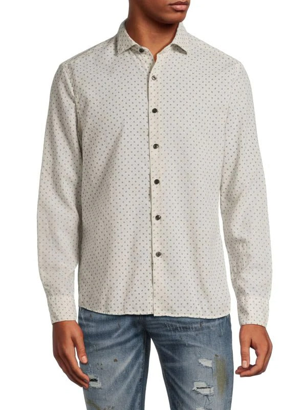 Other,Robert Barakett, Robert Barakett Beige Livingstone Floral Cotton Shirt, Tan, Extra Large-48-TagXL