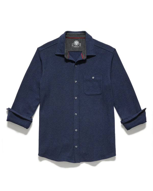 Flag and Anthem Heather Navy Hero Flannel Shirt