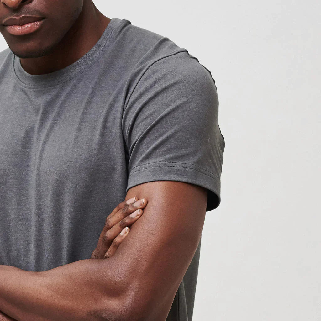 Brand Partner,Western Rise, Western Rise Dark Grey Ultra Soft Cotton Tshirt, Grey, Medium-41-TagMLarge-44-TagLMedium-42-TagMSmall-40-TagS