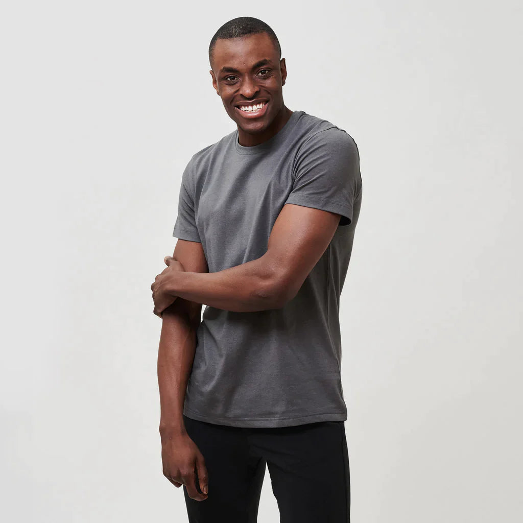 Brand Partner,Western Rise, Western Rise Dark Grey Ultra Soft Cotton Tshirt, Grey, Medium-41-TagMLarge-44-TagLMedium-42-TagMSmall-40-TagS