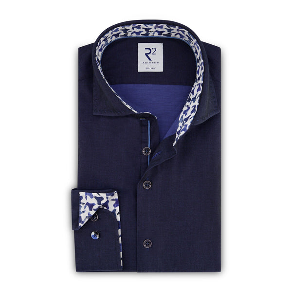 R2 Amsterdam Navy 2 PLY Button Up Shirt