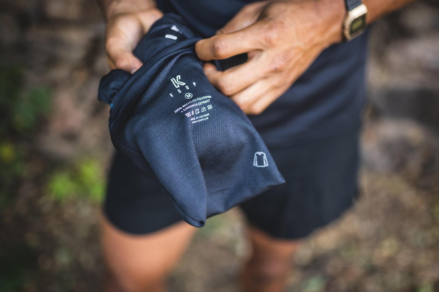 Taelor.Style, Koup Black Cinnamon-Infused Anti-Odor Shortsleeve Performance Tee, Black, Medium-42-TagM