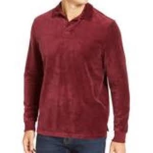 Bobbi + Bricka, Tasso Elba Burgundy Button Up Shirt, Red, Medium-42-TagM
