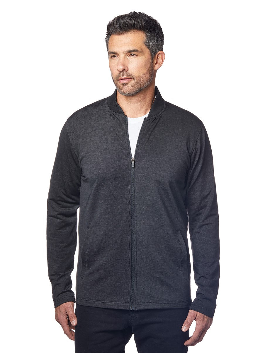 Taelor.Style, Landway Black Zip Up Knit Jacket, Black, Medium-45-TagM