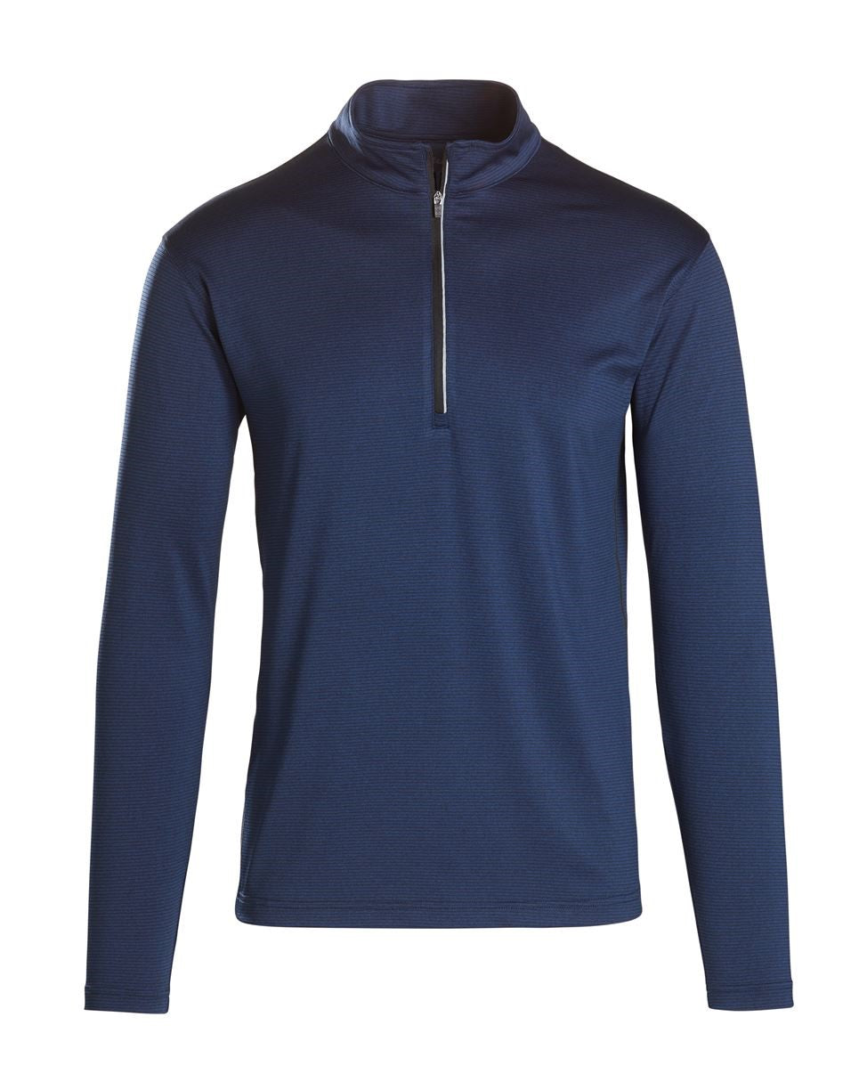 Brand Partner,Landway, Landway Navy Lightweight Quarter Zip Performance Sweatshirt, Blue, Medium-42-TagM
