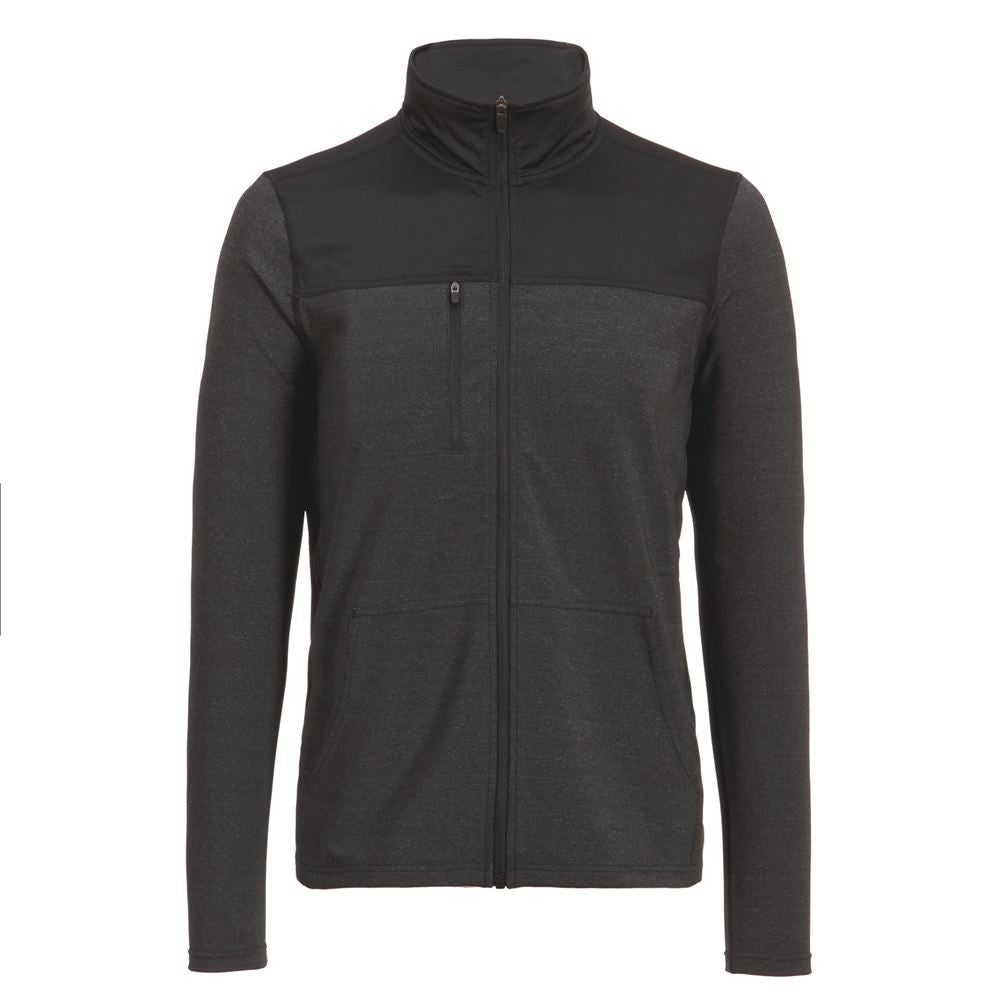 Brand Partner,Landway, Landway Dark Grey & Black Colorblock Performance Zip Up Jacket, Grey, Medium-42-TagM