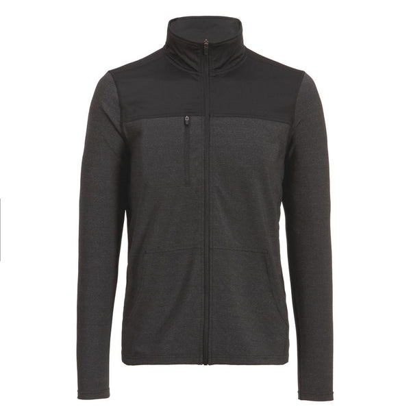 Landway Dark Grey & Black Colorblock Performance Zip Up Jacket